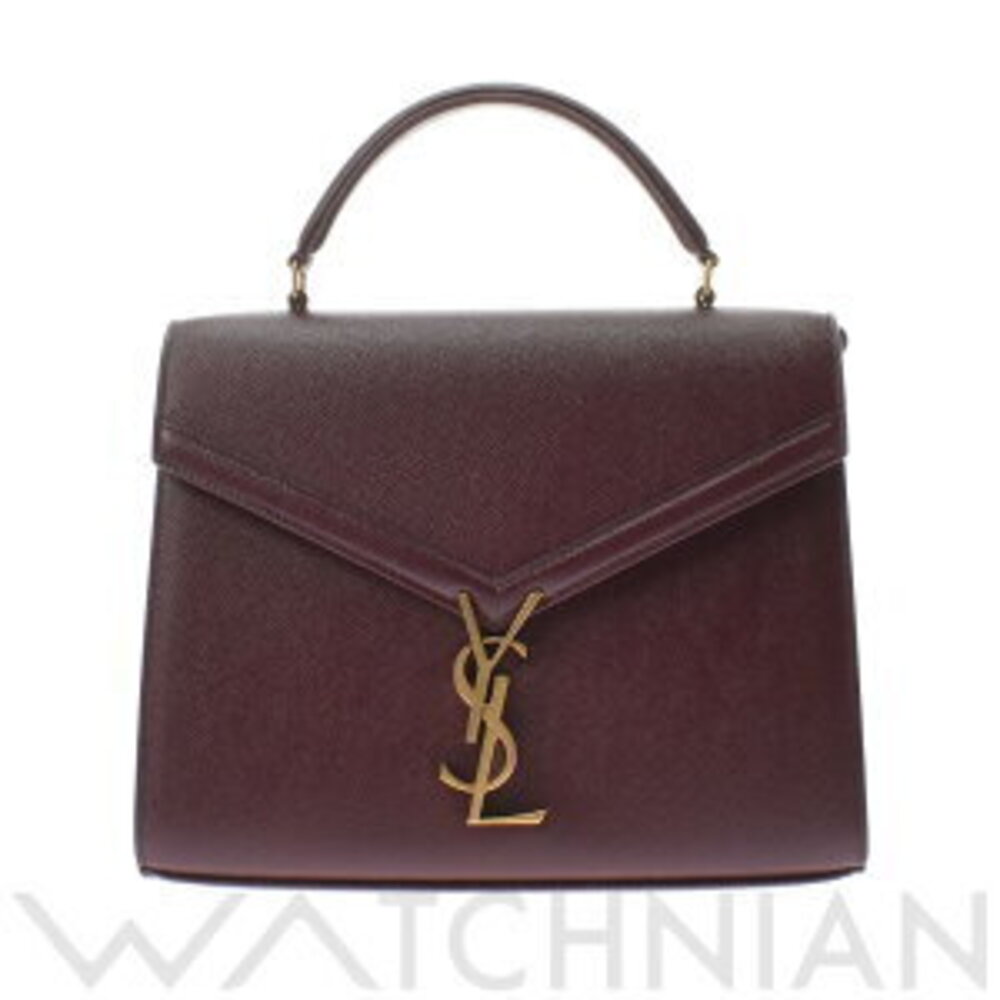 Saint Laurent Cassandra Top Handle Handbag Rouge Legion Grain Leather